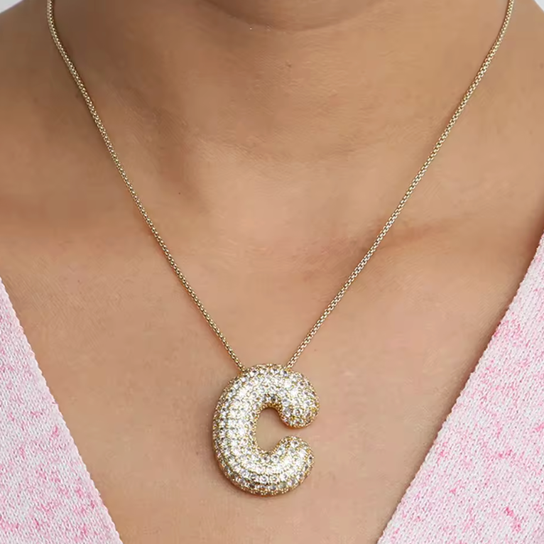 Collier - Lettre Pur Cristal